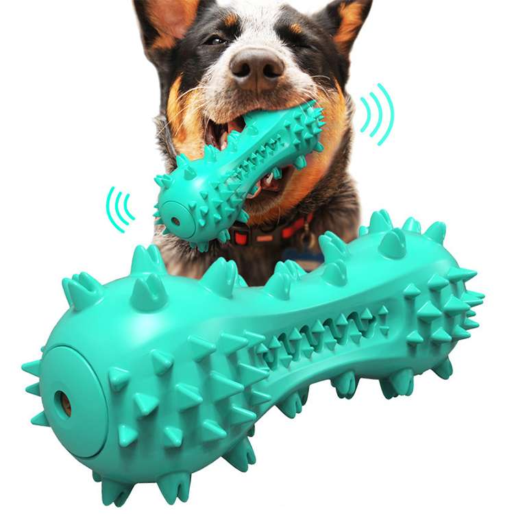 New arrival Squeaky Dog Toothbrush Toys Teeth Cleaning Chew Toy Durable Brushing Stick Dental Care Bones